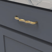 Trellis Collection Pull 5-1/16'' cc Brushed Golden Brass Finish B076141-BGB