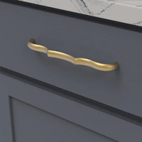Trellis Collection Pull 7-9/16'' cc Brushed Golden Brass Finish B076143-BGB