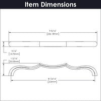 Trellis Collection Pull 8-13/16'' cc Polished Nickel Finish B076144-14