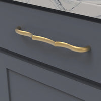 Trellis Collection Pull 8-13/16'' cc Brushed Golden Brass Finish B076144-BGB