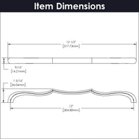 Trellis Collection Pull 12'' cc Satin Nickel Finish B076145-SN