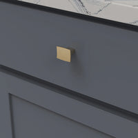 Channel Collection Knob 1-1/4'' x 1'' Brushed Golden Brass Finish B076146-BGB