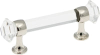 Luster Collection Pull 3'' cc Glass with Chrome Finish B076274-GLCH