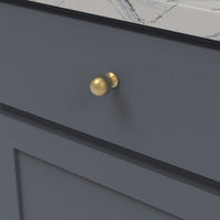 Fuller Collection Knob 1'' diam Brushed Golden Brass Finish B076288-BGB