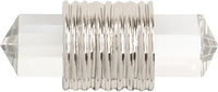 Chrysalis Collection Pull 5-1/16'' cc Polished Nickel with Cerulean Glass Finish B076307GC-14