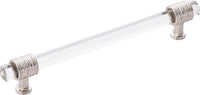 Chrysalis Collection Pull 6-5/16'' cc Polished Nickel with Glass Finish B076308GL-14