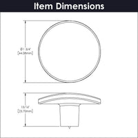 Vale Collection Knob 1-3/4'' diam Polished Nickel Finish B076526-14