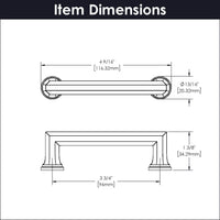 Facette Collection Pull 3-3/4'' cc Polished Nickel Finish B076541-14