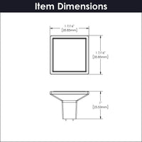 Fuse Collection Knob 1-7/16'' Square Brushed Golden Brass with Walnut Finish B076617WN-BGB