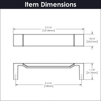 Fuse Collection Pull 5-1/16'' cc Brushed Golden Brass with Black Wood Finish B076620WB-BGB