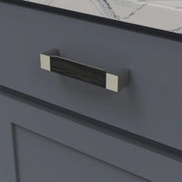 Fuse Collection Pull 5-1/16'' cc Satin Nickel with Black Wood Finish B076620WB-SN