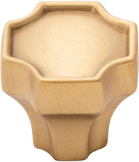 Monarch Collection Knob 1-1/4'' x 1-1/4'' Brushed Golden Brass Finish B076636-BGB