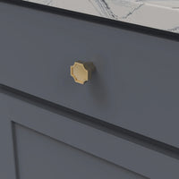 Monarch Collection Knob 1-1/4'' x 1-1/4'' Brushed Golden Brass Finish B076636-BGB