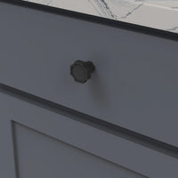 Monarch Collection Knob 1-1/4'' x 1-1/4'' Matte Black Finish B076636-MB