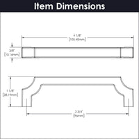 Monarch Collection Pull 3-3/4'' cc Satin Nickel Finish B076641-SN