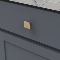 Flex Collection Knob 1-1/4'' Square Brushed Golden Brass Finish B076716-BGB
