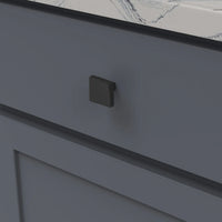 Flex Collection Knob 1-1/4'' Square Matte Black Finish B076716-MB