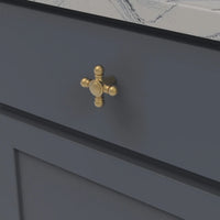 Fuller Collection Knob 2-1/8'' x 2-1/8'' Brushed Golden Brass Finish B076809-BGB