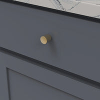 Verge Collection Knob 7/8'' diam Brushed Golden Brass Finish B076864-BGB
