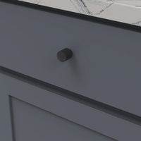 Verge Collection Knob 7/8'' diam Matte Black Finish B076864-MB