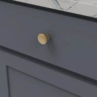 Verge Collection Knob 1-3/16'' diam Brushed Golden Brass Finish B076865-BGB