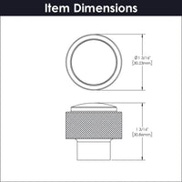 Verge Collection Knob 1-3/16'' diam Chrome Finish B076865-CH