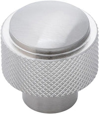 Verge Collection Knob 1-3/16'' diam Stainless Steel Finish B076865-SS
