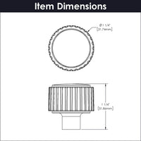 Sinclaire Collection Knob 1-1/4'' diam Polished Nickel Finish B076883-14