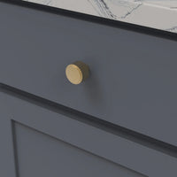 Sinclaire Collection Knob 1-1/4'' diam Brushed Golden Brass Finish B076883-BGB