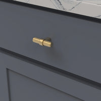 Sinclaire Collection T-Knob 2-3/8'' x 3/4'' Brushed Golden Brass Finish B076886-BGB