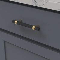 Sinclaire Collection Pull 3-3/4'' cc Matte Black & Brushed Golden Brass Finish B076888-MBBGB