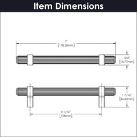 Sinclaire Collection Pull 5-1/16'' cc Satin Nickel Finish B076890-SN