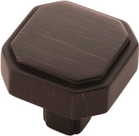 Monroe Collection Knob 1-5/16'' x 1-5/16'' Vintage Bronze Finish B076895-VB