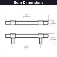 Monroe Collection Pull 3-3/4'' cc Polished Nickel Finish B076899-14