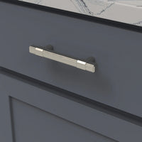 Monroe Collection Pull 3-3/4'' cc Satin Nickel Finish B076899-SN