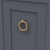 Bijou Sybil Collection Ring Pull 2-7/8'' x 2-3/4'' Brushed Golden Brass Finish B076986-BGB
