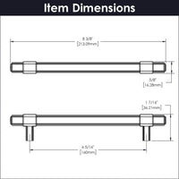 Monroe Collection Pull 6-5/16'' cc Polished Nickel Finish B077025-14