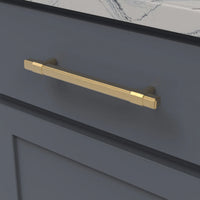 Monroe Collection Pull 6-5/16'' cc Brushed Golden Brass Finish B077025-BGB