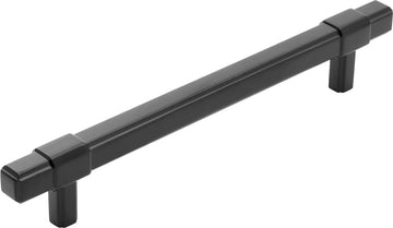 Monroe Collection Pull 6-5/16'' cc Matte Black Finish B077025-MB