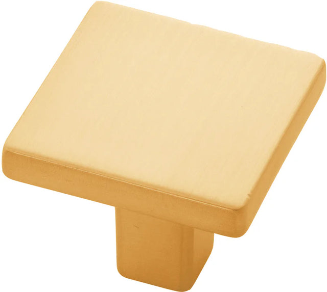 Emerge Collection Knob 1-5/16'' Square Brushed Golden Brass Finish B077034-BGB