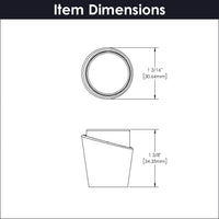 Firenze Collection Knob 1-1/4'' diam White Marble with Satin Nickel Finish B077038MW-SN