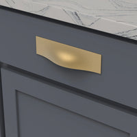 Emerge Collection Cup Pull 5-1/16'' cc Brushed Golden Brass Finish B077048-BGB