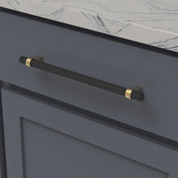 Sinclaire Collection Pull 8-13/16'' cc Matte Black & Brushed Golden Brass Finish B077053-MBBGB
