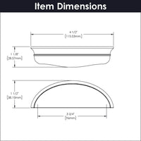 Fuller Collection Cup Pull 3-3/4'' cc Matte Black Finish B077090-MB
