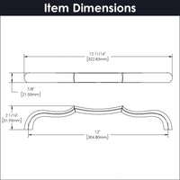 Trellis Collection Appliance Pull 12'' cc Satin Nickel Finish B077111-SN