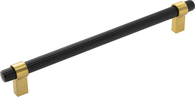 Sinclaire Collection Appliance Pull 12'' cc Matte Black & Brushed Golden Brass Finish B077113-MBBGB