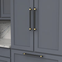 Sinclaire Collection Appliance Pull 12'' cc Matte Black & Brushed Golden Brass Finish B077113-MBBGB