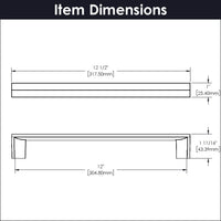 Avenue Collection Appliance Pull 12'' cc Matte Black Finish B077287-MB