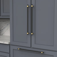 Sinclaire Collection Appliance Pull 18'' cc Matte Black & Brushed Golden Brass Finish B077288-MBBGB