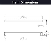 Avenue Collection Appliance Pull 18'' cc Matte Black Finish B077289-MB